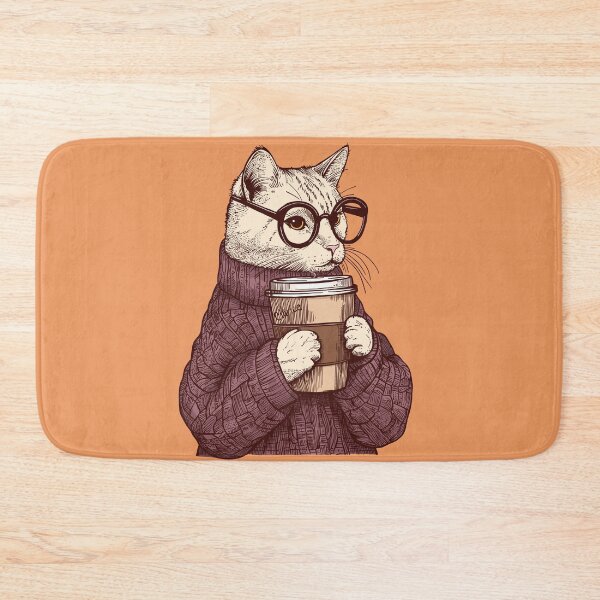 Item preview, Sophisticated Coffee Cat designed and sold by KilkennyCat Art.