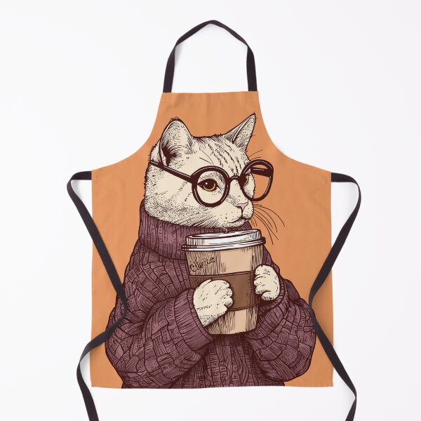 Item preview, Sophisticated Coffee Cat designed and sold by KilkennyCat Art.