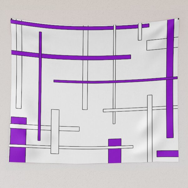 Item preview, Abstract geometric pattern - purple designed and sold by K.S ART.