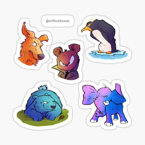 Item preview, Sticker Set "Watching You" designed and sold by MifficalBeasts.
