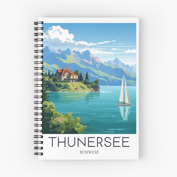 Item preview, A Pop Art Travel Print of Thunersee - Schweiz designed and sold by StudioRedKoala.