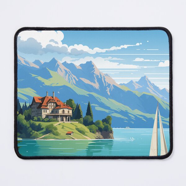 Item preview, A Pop Art Travel Print of Thunersee - Schweiz designed and sold by StudioRedKoala.