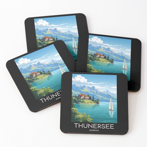 Item preview, A Pop Art Travel Print of Thunersee - Schweiz designed and sold by StudioRedKoala.