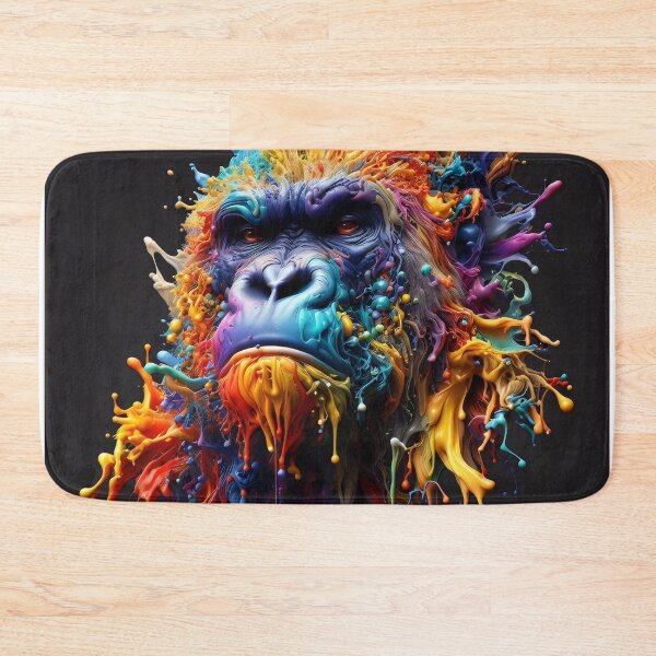 Item preview, Gorilla Splatter Portrait designed and sold by fatbanana.