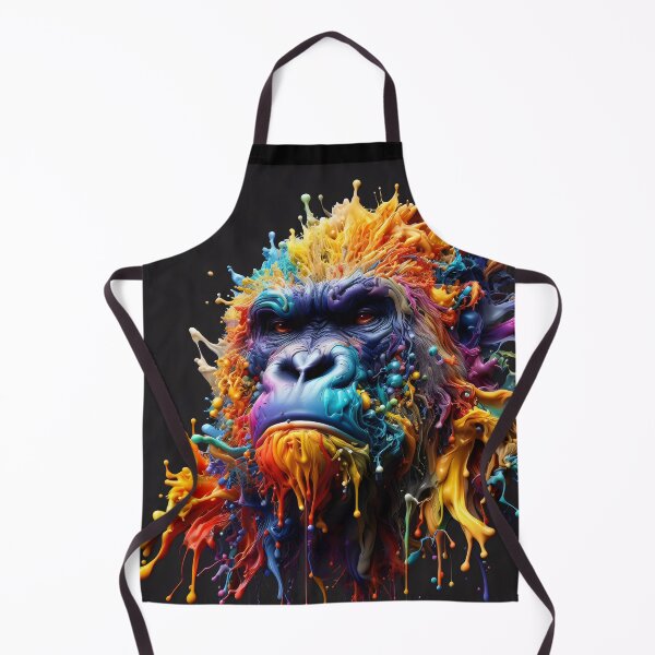 Item preview, Gorilla Splatter Portrait designed and sold by fatbanana.