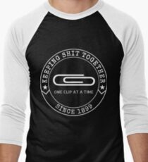 Keeping it together - Paperclip Funny T-shirt Men's Baseball ¾ T-Shirt