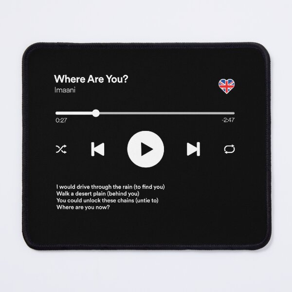 Item preview, Where Are You? - Imaani - Digital Music Player Style - Eurovision 1998 - United Kingdom - Music / Media Player Interface Mockup designed and sold by Vision-Tees.