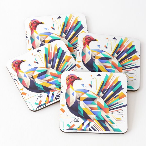 Item preview, Abstract Brush Turkey - Australian Wildlife Inspired Modern Geometric Designs designed and sold by wildstraya.