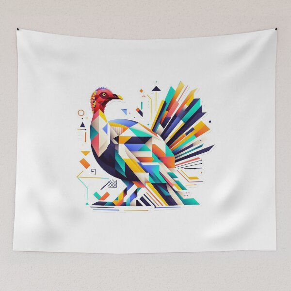 Item preview, Abstract Brush Turkey - Australian Wildlife Inspired Modern Geometric Designs designed and sold by wildstraya.