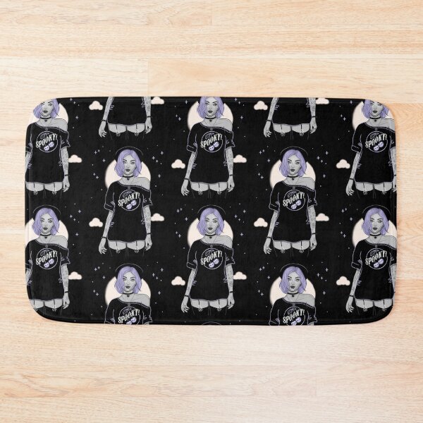 Item preview, Spooky Skull Cherry Shirt Girl // Pastel Purple Pinup Girl  designed and sold by Wendy-Stephens.