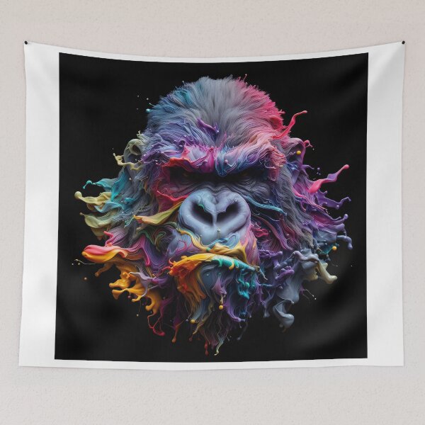 Item preview, Gorilla Splatter Portrait designed and sold by fatbanana.