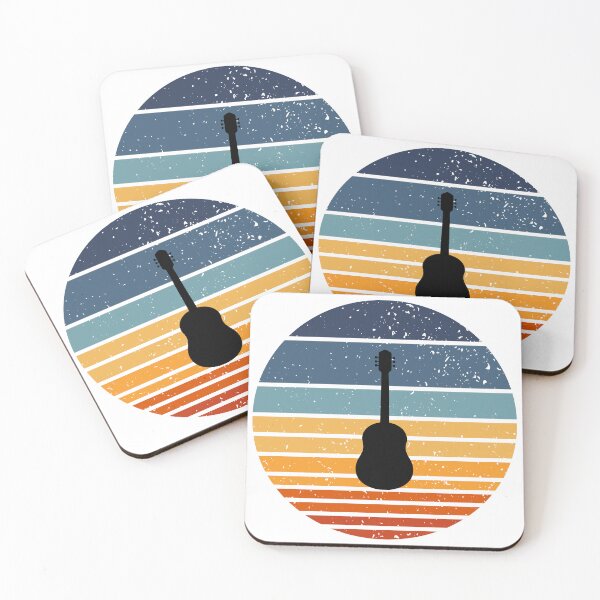Item preview, Retro Sunset Acoustic Guitar Silhouette designed and sold by JPareDesign.