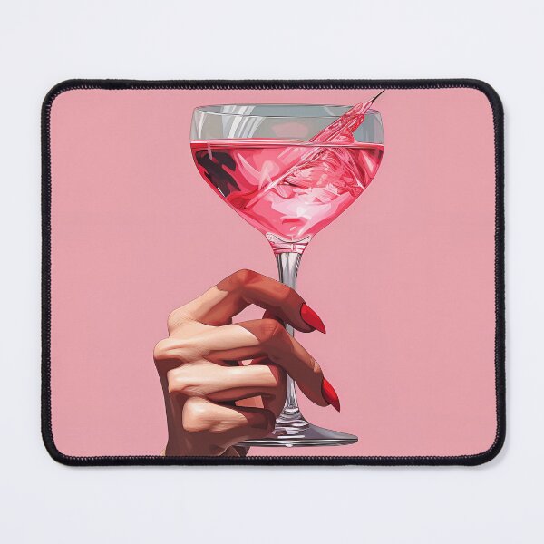 Item preview, realism print of womans hand holding a cocktail designed and sold by dcrc.