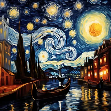 Artwork thumbnail, Starry Night In Venice by ReverseWorld