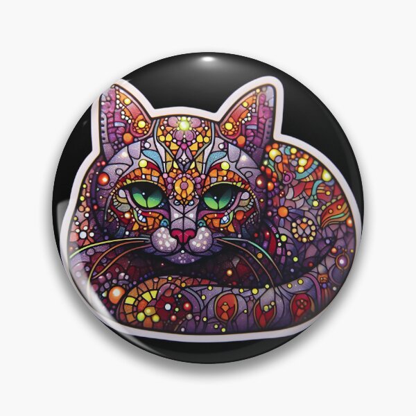 Item preview, Magical mosaic of a streetcat designed and sold by AI-Only Creations.