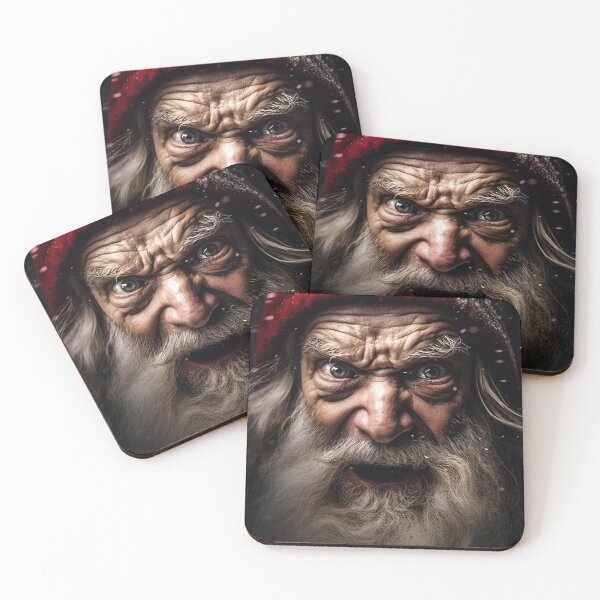 Item preview, Surreal Portrait Of Angry Santa Claus Christmas Time designed and sold by MadeByRobots.