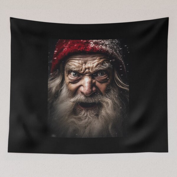 Item preview, Surreal Portrait Of Angry Santa Claus Christmas Time designed and sold by MadeByRobots.
