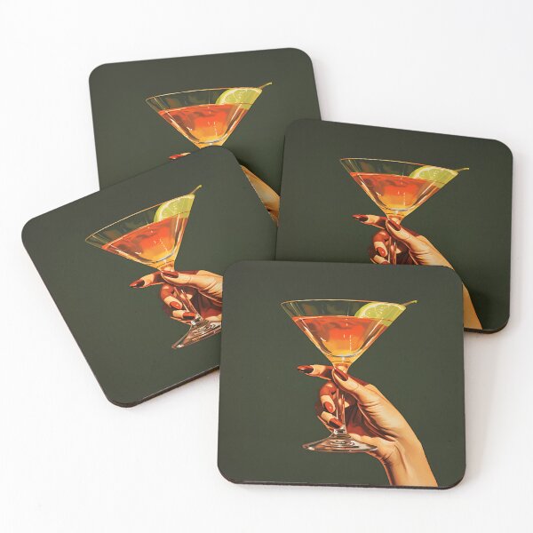 Item preview, realism print of womans hand holding a cocktail designed and sold by dcrc.