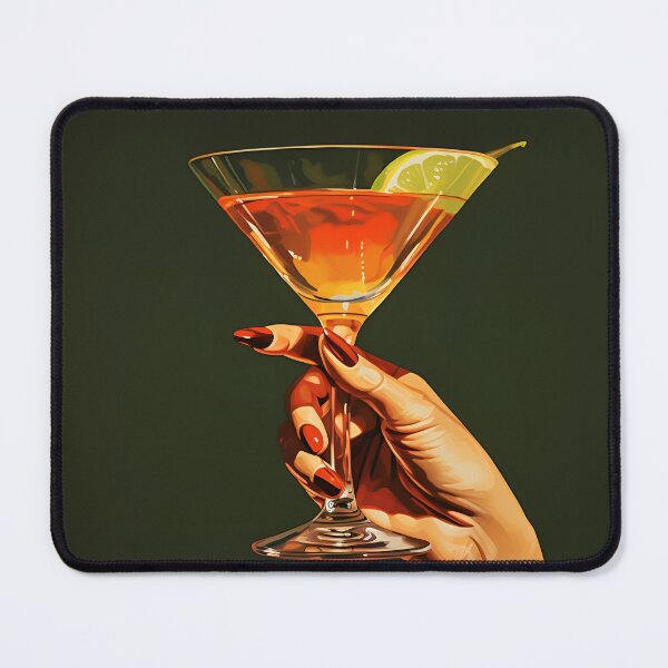 Item preview, realism print of womans hand holding a cocktail designed and sold by dcrc.