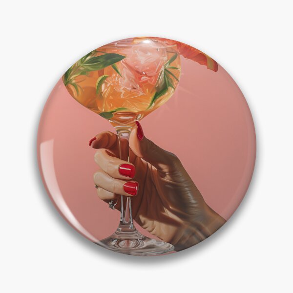 Item preview, Realism print of womans hand holding a cocktail designed and sold by dcrc.