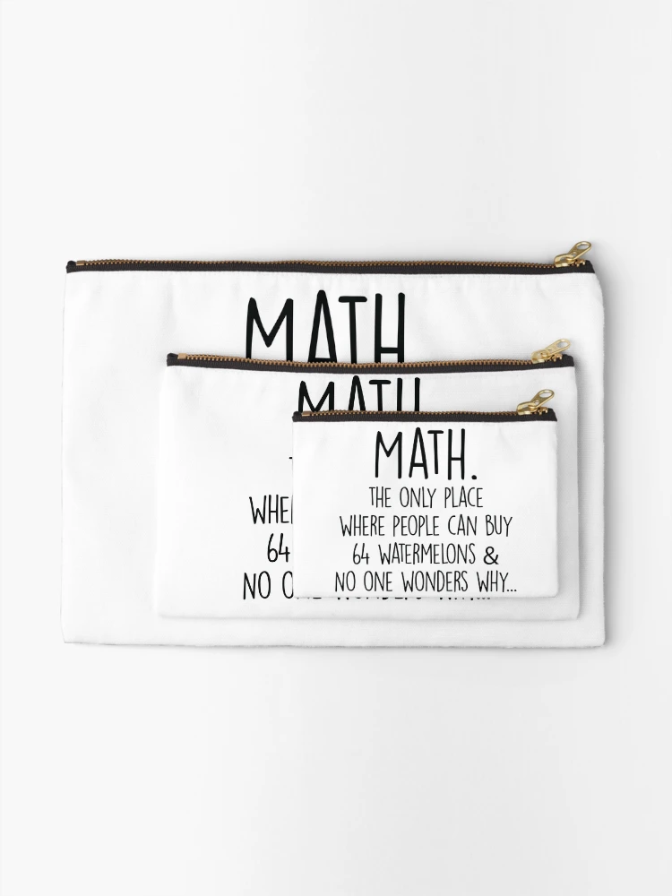 Thumbnail 2 of 4, Zipper Pouch, Math. designed and sold by ScienceCorner.
