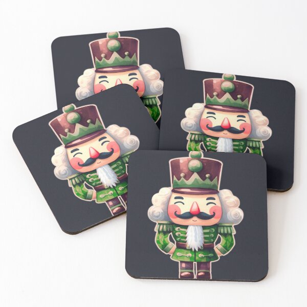 Item preview, Green Cartoon Nutcracker Watercolor Design Dark Background  designed and sold by Star-Fragment.