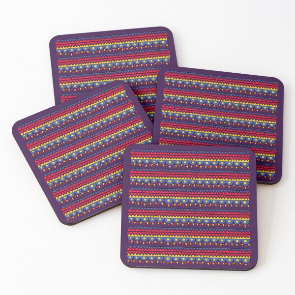 Item preview,  triangles and semicircles pattern - red,blue, yellow designed and sold by TheBrambleBox.
