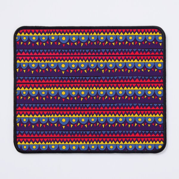 Item preview,  triangles and semicircles pattern - red,blue, yellow designed and sold by TheBrambleBox.