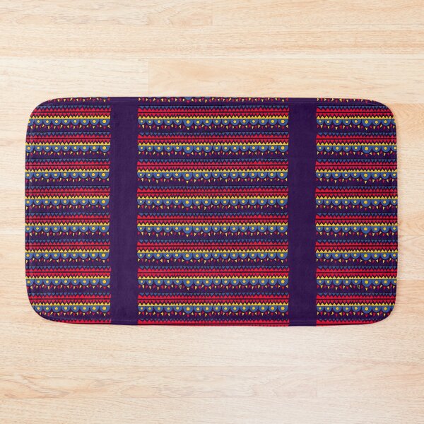 Item preview,  triangles and semicircles pattern - red,blue, yellow designed and sold by TheBrambleBox.