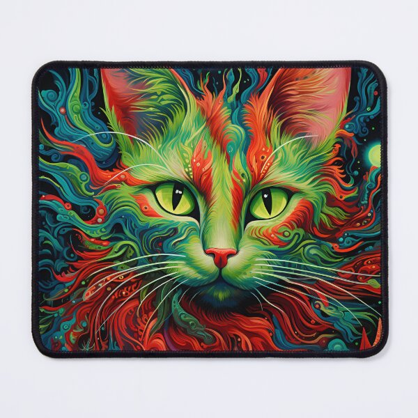 Item preview, Trippy holiday cat print designed and sold by dcrc.