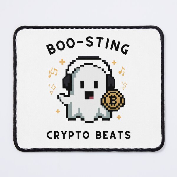 Item preview, Quirky 8-Bit Ghost with Crypto Beats - Halloween Music designed and sold by PixelPunkster.
