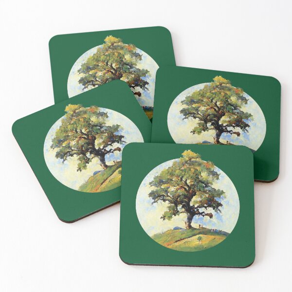 Item preview, Rural Art | Painting Of An Old Oak On A Hilltop | Tree designed and sold by TMBTM.