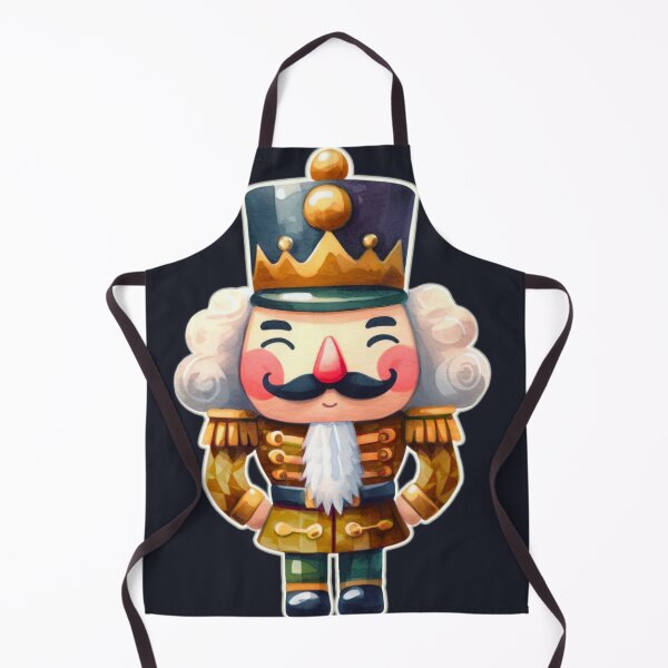 Item preview, Golden Cartoon Nutcracker Watercolor Design Dark Background designed and sold by Star-Fragment.