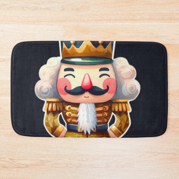Item preview, Golden Cartoon Nutcracker Watercolor Design Dark Background designed and sold by Star-Fragment.