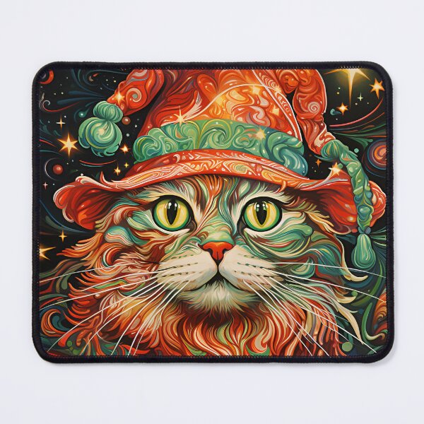 Item preview, Trippy holiday cat print designed and sold by dcrc.