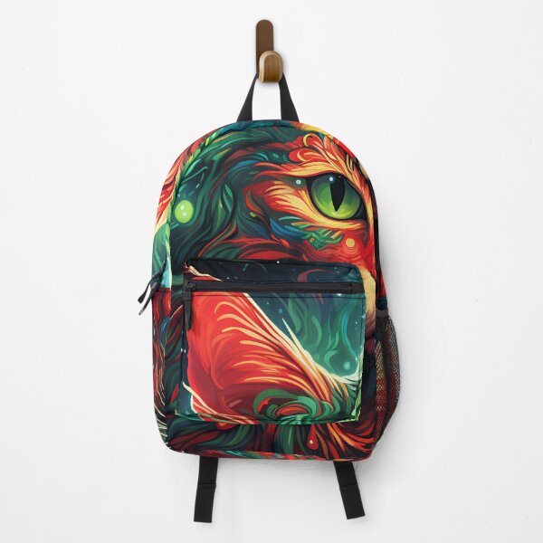 Item preview, trippy holiday cat print designed and sold by dcrc.