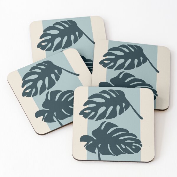 Item preview, Monstera Leaf Green Leaves Art with beige background designed and sold by Anton Repetto.