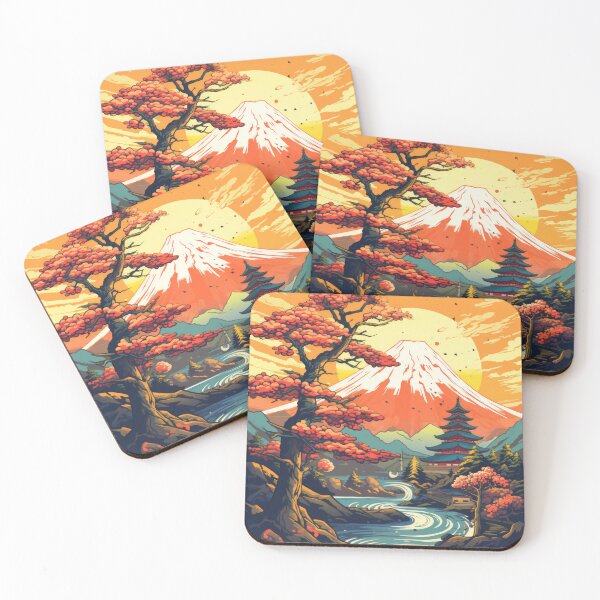 Item preview, Majestic Mountain: Fuji's Daybreak Bloom designed and sold by kawaiidoodlesuk.