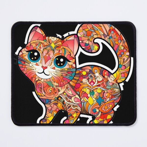 Item preview, Magical mosaic of a streetcat designed and sold by AI-Only Creations.