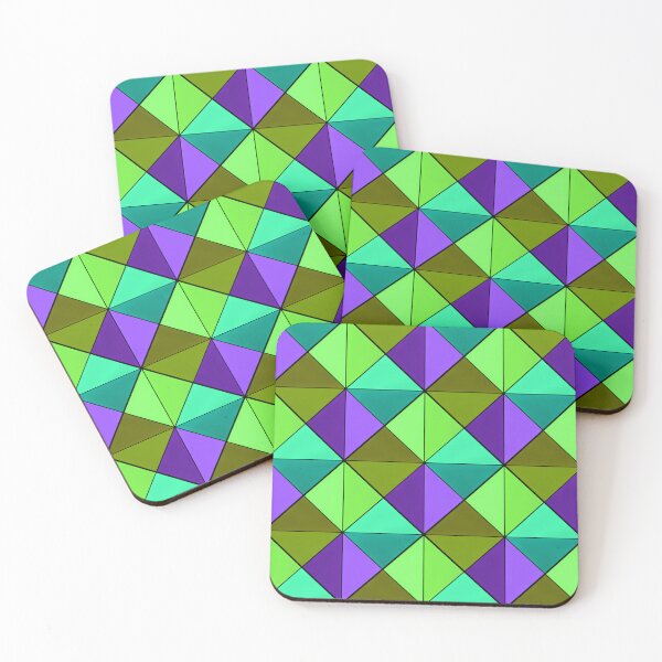 Item preview, Purple and green tones Seamless triangle pattern designed and sold by coloryourwings.