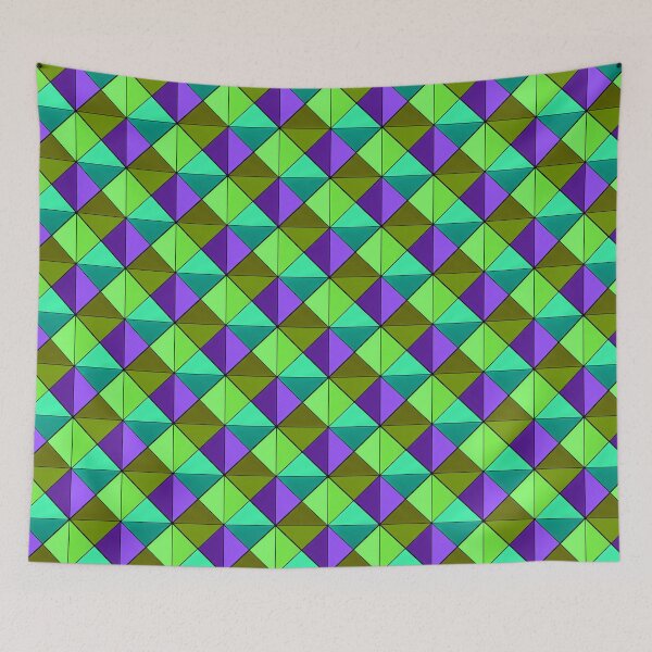Item preview, Purple and green tones Seamless triangle pattern designed and sold by coloryourwings.