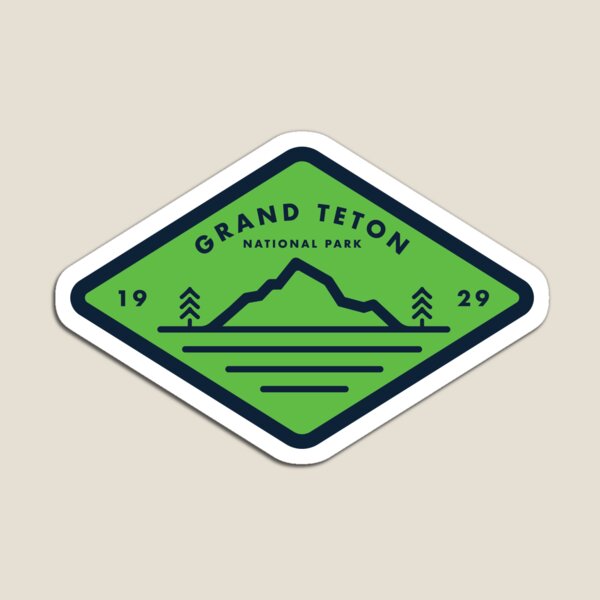Grand Teton National Park Badge Magnet