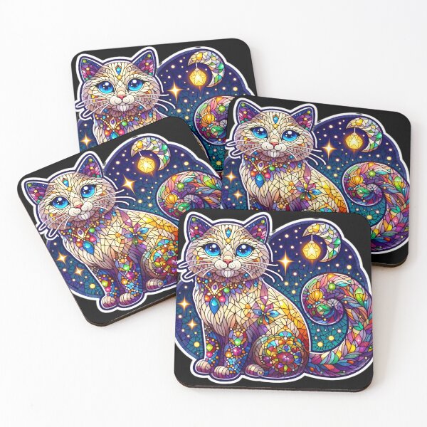 Item preview, Magical mosaic of a streetcat designed and sold by AI-Only Creations.