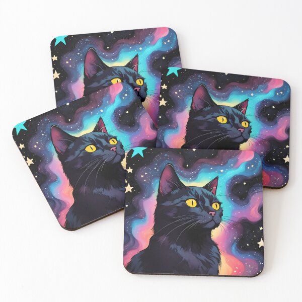 Item preview, Cat  in galaxy with stars  designed and sold by Catophile.