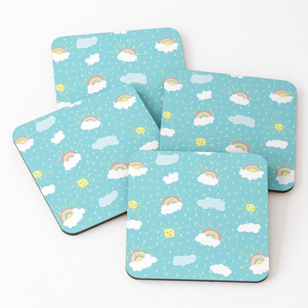 Item preview, Blue Sky Mood Board with Rainbow, Sun, rain, Cloud designed and sold by SanSherDesigns.