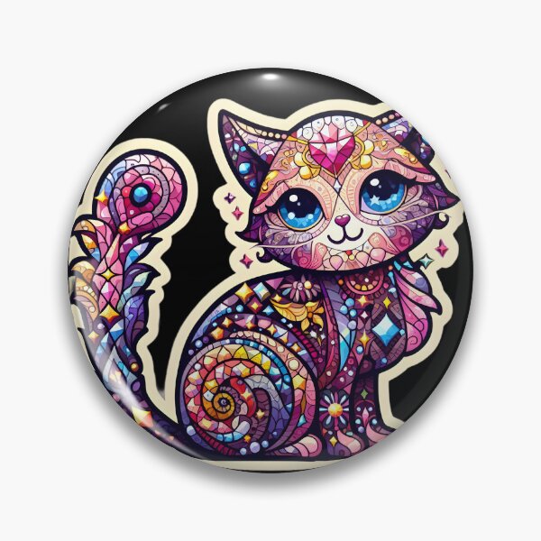 Item preview, Magical mosaic of a streetcat designed and sold by AI-Only Creations.