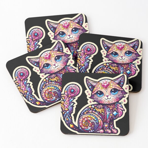 Item preview, Magical mosaic of a streetcat designed and sold by AI-Only Creations.