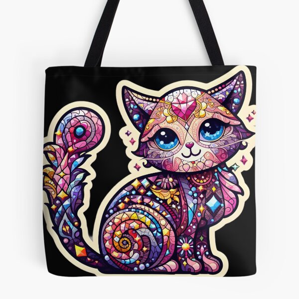 Item preview, Magical mosaic of a streetcat designed and sold by AI-Only Creations.