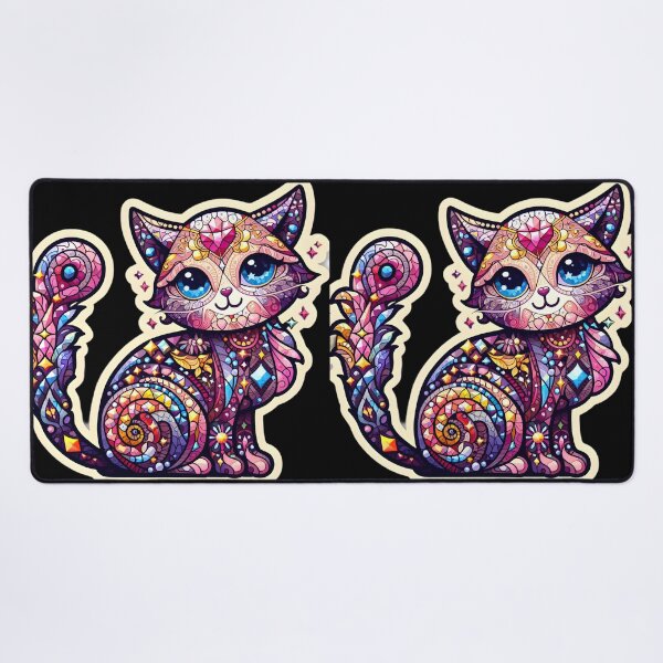 Item preview, Magical mosaic of a streetcat designed and sold by AI-Only Creations.