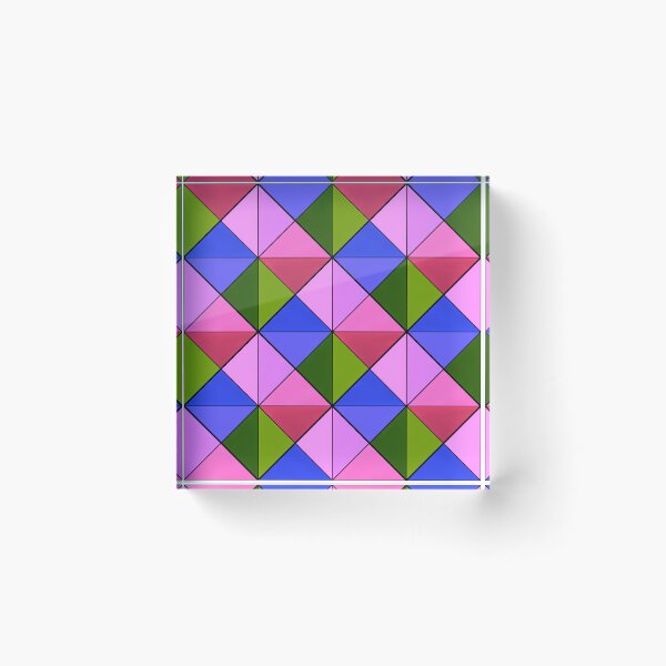 Item preview, Seamless triangle pattern in Blush pink, blue and green tones designed and sold by coloryourwings.